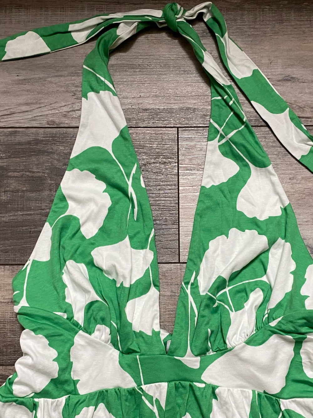 XL Green Floral Halter Wide Leg Jumpsuit Diane Von Furstenberg for Target NWT - Picture 5 of 6